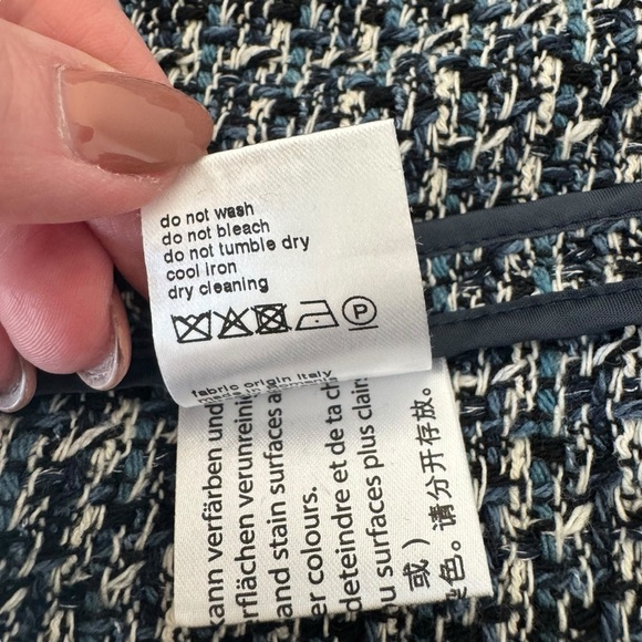 AKRIS PUNTO - Tweed Spread Collar Jacket Sz 14 - Picture 10 of 11